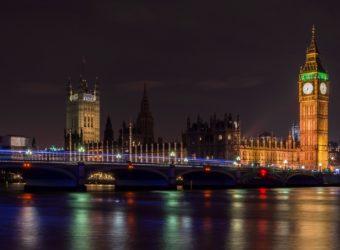 London Parliament Buildings at night